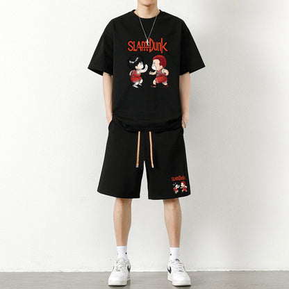 男女兼用 上質 カジュアル Tシャツ & ショーツ セットアップ E-13274