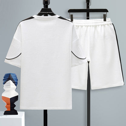 男女兼用 カジュアル スポーツ Tシャツ & ショーツ セットアップ E-80004