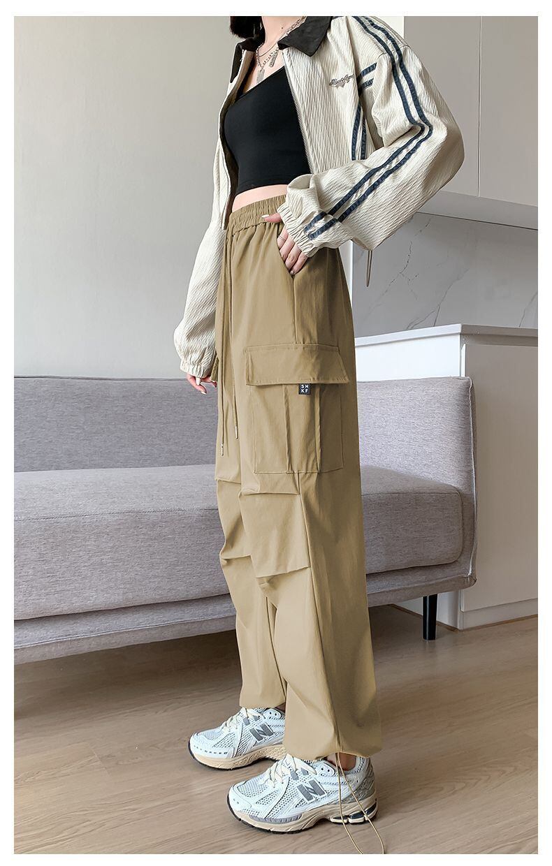 存在感抜群 定番シンプル トレンドアイテム 4色選択 ルーズストレートカジュアルパンツ E-9817