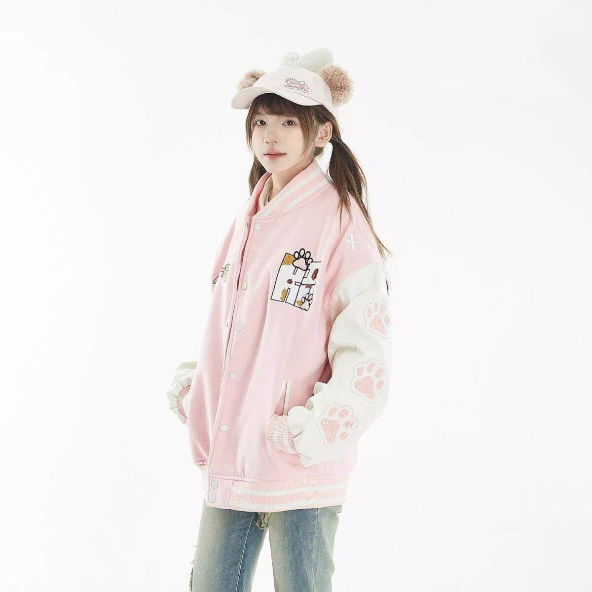 取り入れたい 切り替え ユニセックス スタジャン 全2色コートE-10793