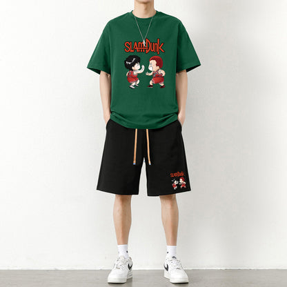 男女兼用 上質 カジュアル Tシャツ & ショーツ セットアップ E-13274