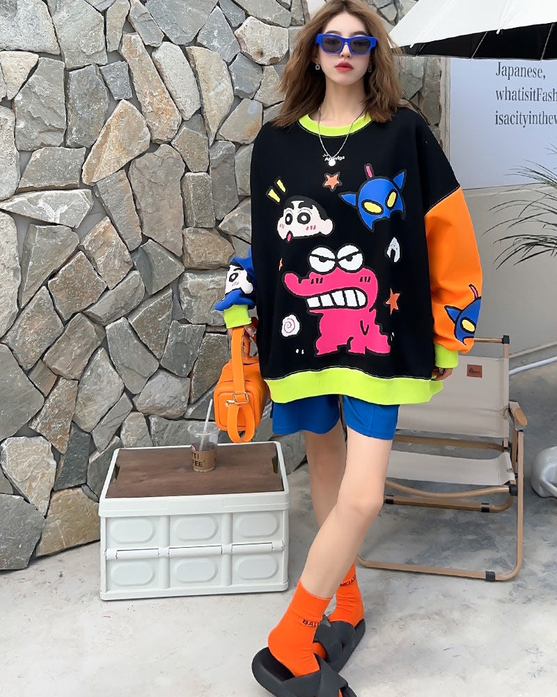 超人気 着回し力抜群 ファッション感満々 カラーマッチング 切り替え  全2色  パーカー -A1516