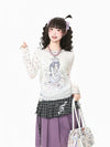透け感 メッシュ 長袖 シースルー Tシャツ F-13575