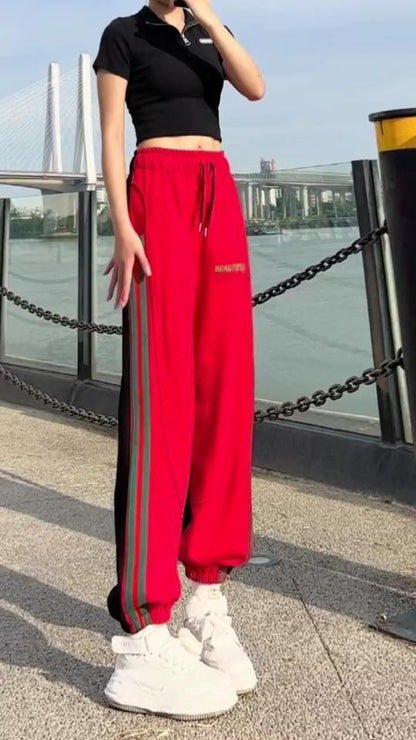 絶対欲しい 切り替え 個性的なデザイン 5色選択 スポーツスウェットパンツE-9824