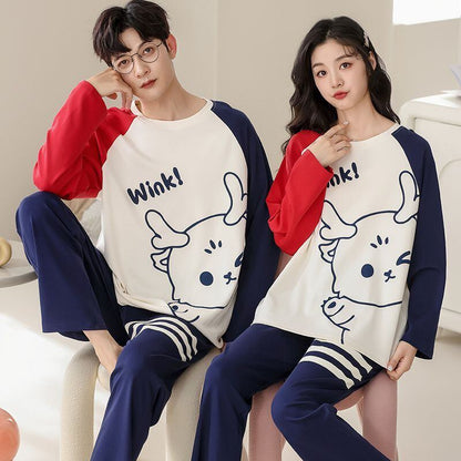 絶対欲しい 肌触り抜群 アクティブも綺麗も叶う キュート カップルパジャマ E-9484