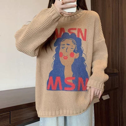 大活躍 高見えデザイン スタイルアップ効果抜群 4色選択 ニットトップスE-9827