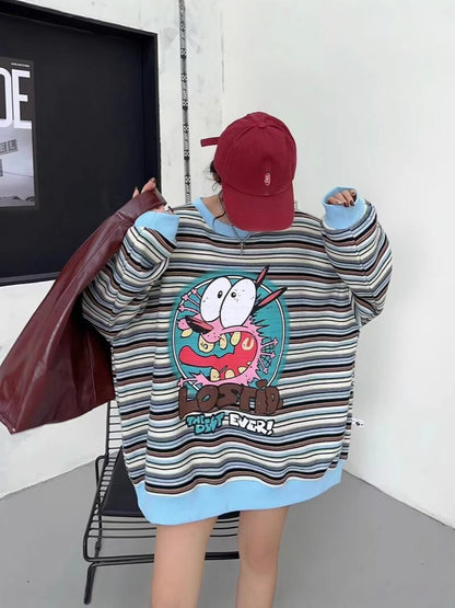 【裹起毛】オシャレデザイン  Eweet系可愛い スウェットE-10564