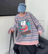 【裹起毛】オシャレデザイン  Eweet系可愛い スウェットE-10564