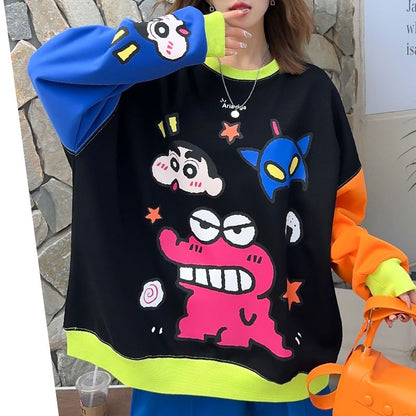 超人気 着回し力抜群 ファッション感満々 カラーマッチング 切り替え  全2色  パーカー -A1516