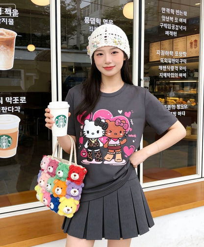 売れ筋 カジュアル プリント Tシャツ E-13472
