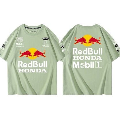 大活躍 海外トレンド10色選べる レーシングスーツ半袖Tシャツ -A704