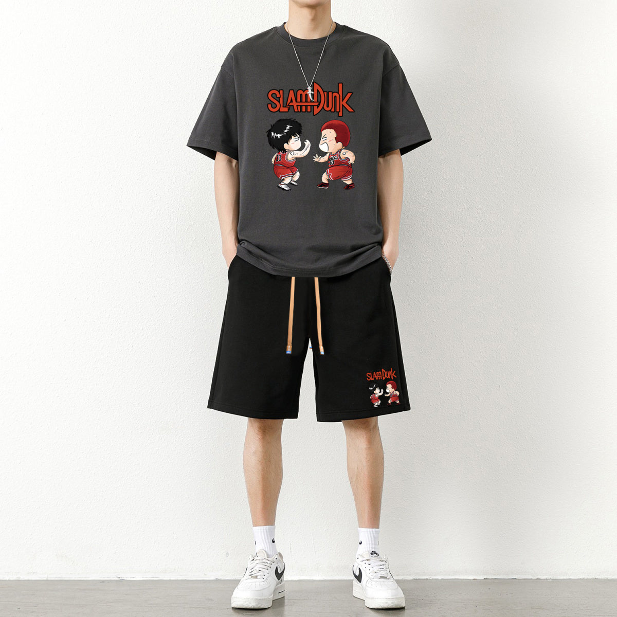 男女兼用 上質 カジュアル Tシャツ & ショーツ セットアップ E-13274