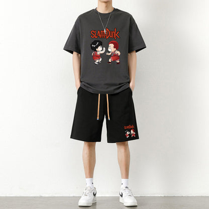 男女兼用 上質 カジュアル Tシャツ & ショーツ セットアップ E-13274