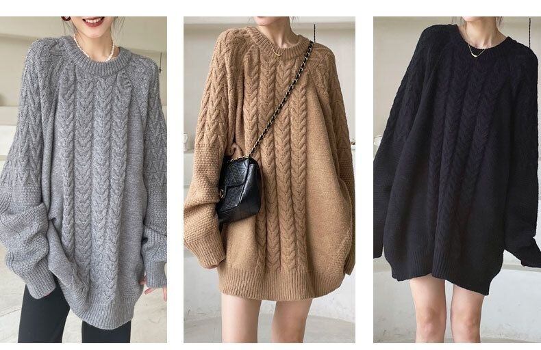 超人気 大人可愛い おしゃれ度高め 着心地良い カジュアル 4色選択 セーターE-12351