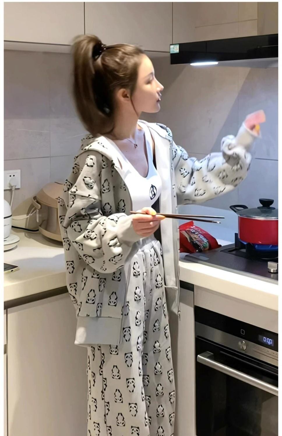 好感度UP 着心地良い おしゃれ度高め トップス+パンツセット E-10791