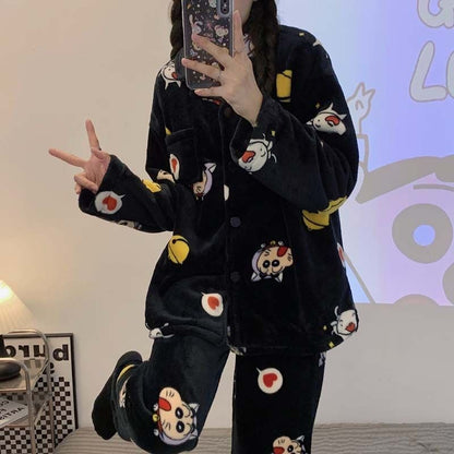 高級感トップス+パンツセット  パジャマ E-6013