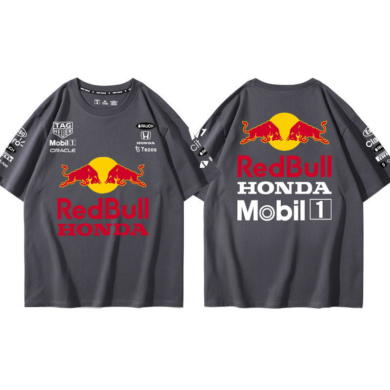 大活躍 海外トレンド10色選べる レーシングスーツ半袖Tシャツ -A704