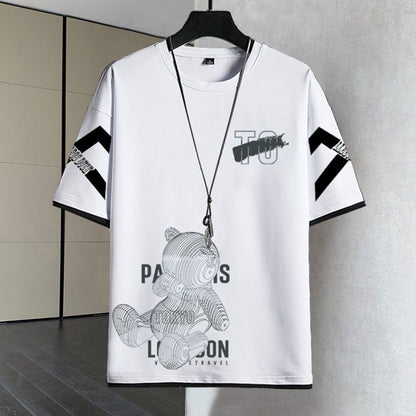 デザイン性抜群 カジュアル Tシャツ & ショーツ セットアップ E-80068