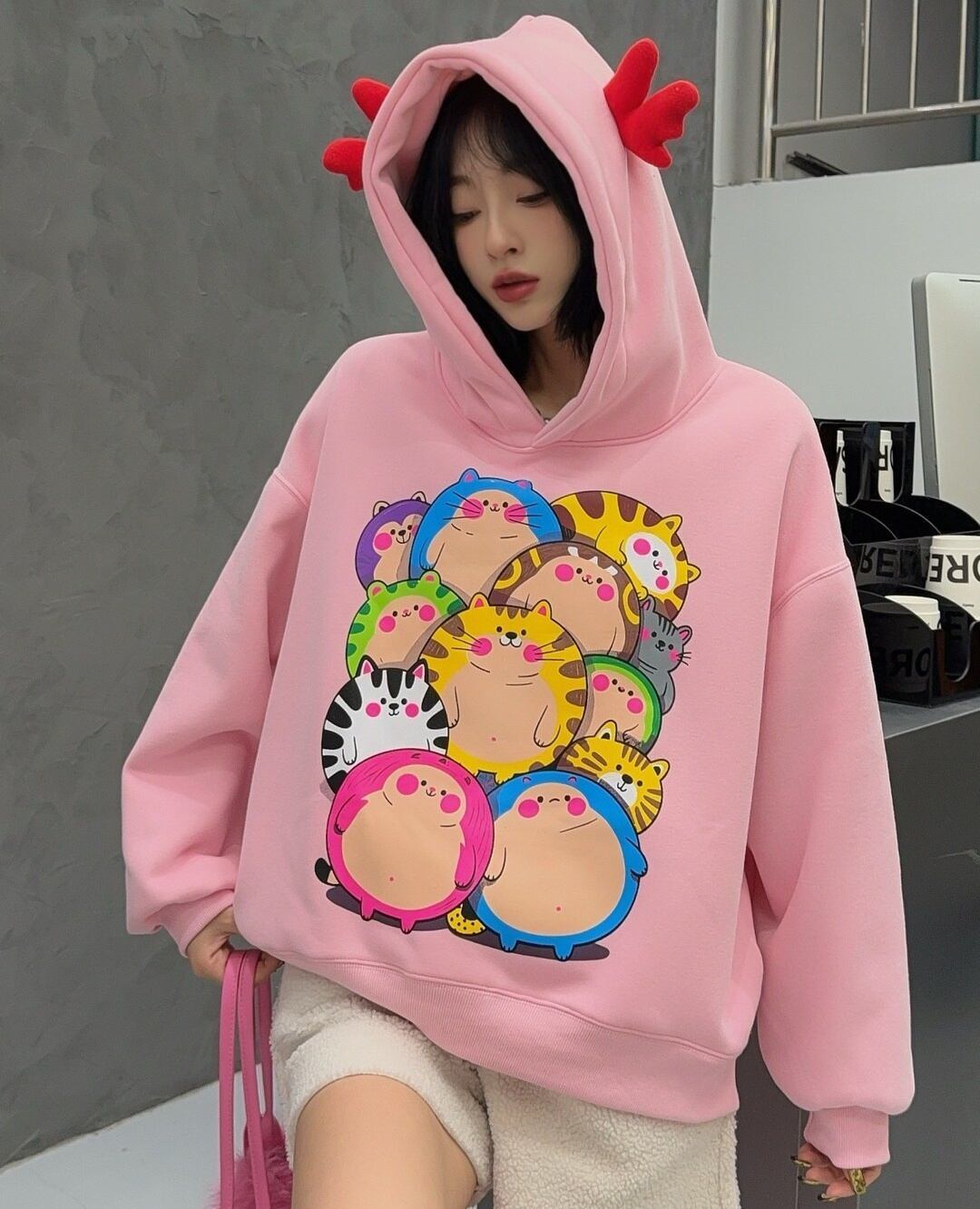 キュート  柔らかくて優しい印象  カジュアル   3色 スウェット  E-12204