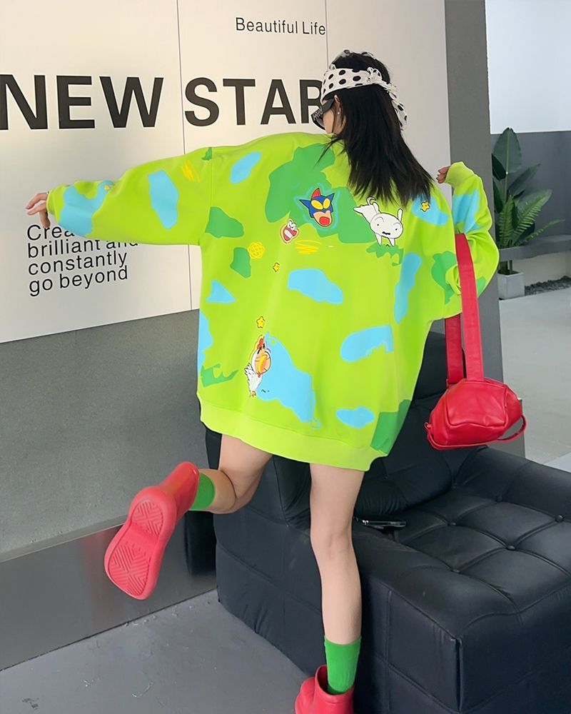 絶対流行 都市ファッショ オシャレ デザイン プリント 大人可愛い  全3色  パーカー -A1512