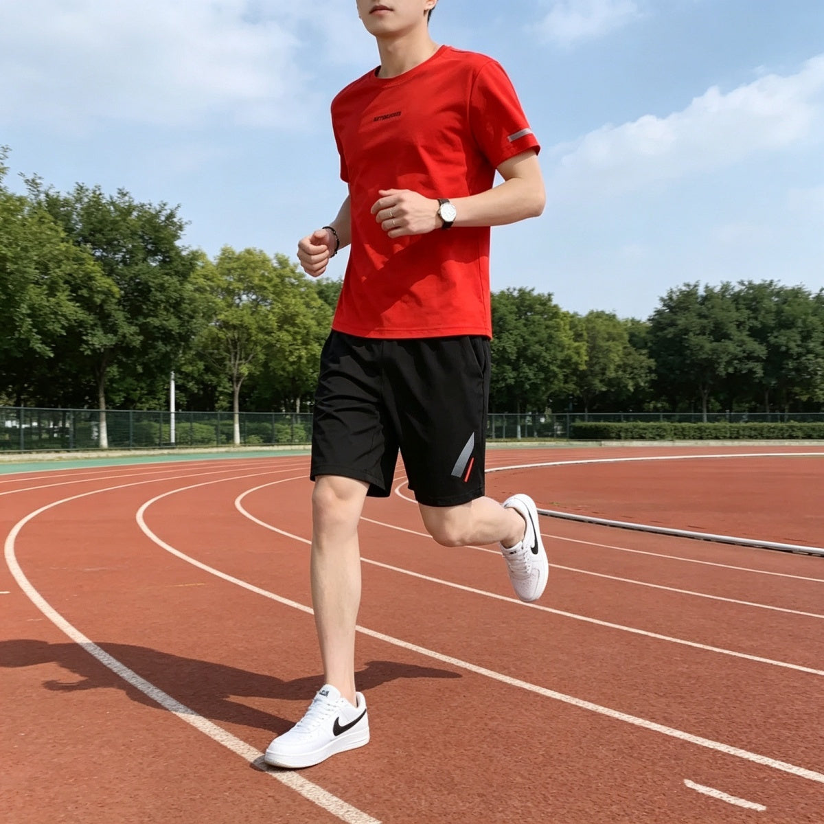 今季トレンド スポーツ Tシャツ & ショーツ セットアップ E-80096