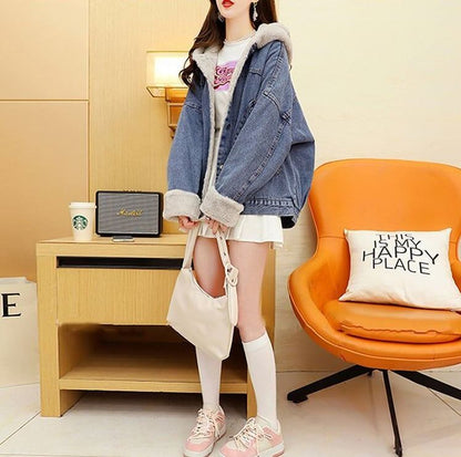 【裏起毛】大活躍 上質 ファッション 裏起毛暖かい デニムジャケットE-5713