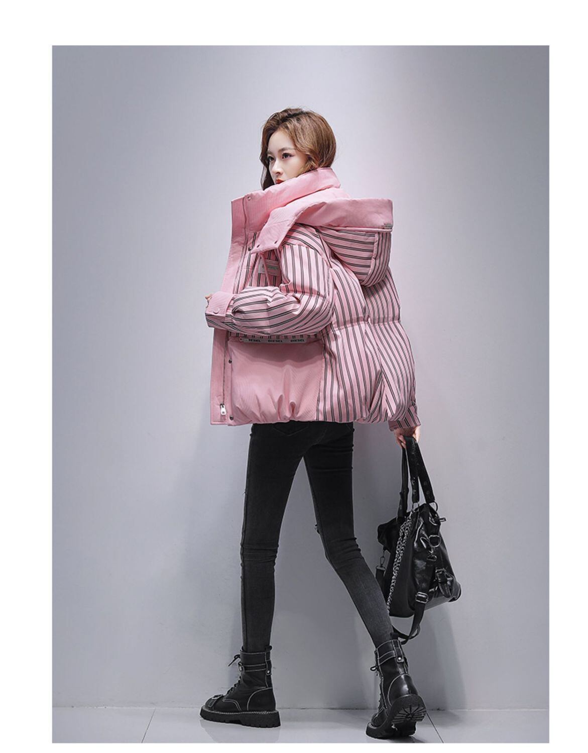 圧倒的セクシー フード付きジッパーコート 4色選択 E-10052