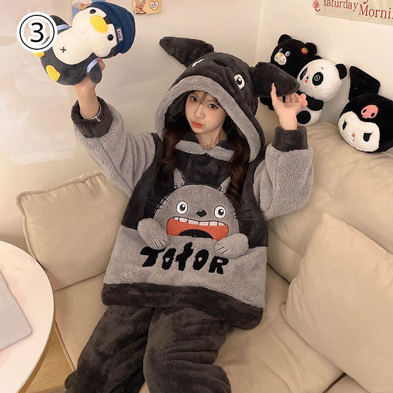 大人可愛い アバンギャルド デザイン性抜群 5種選択 トップス+パンツセット パジャマ 男女兼用E-9613