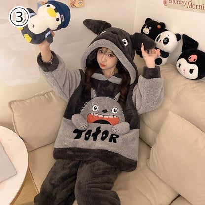 大人可愛い アバンギャルド デザイン性抜群 5種選択 トップス+パンツセット パジャマ 男女兼用E-9613