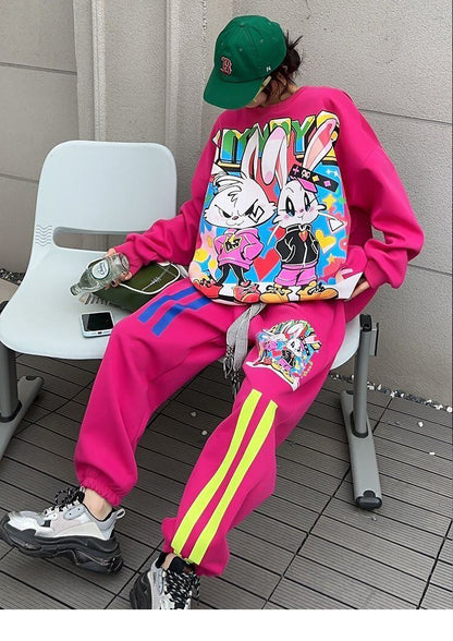 スタイルアップ効果抜群 プリント 高見えデザイン 2色選択 パーカー＋ショートパンツ セットアップE-9443