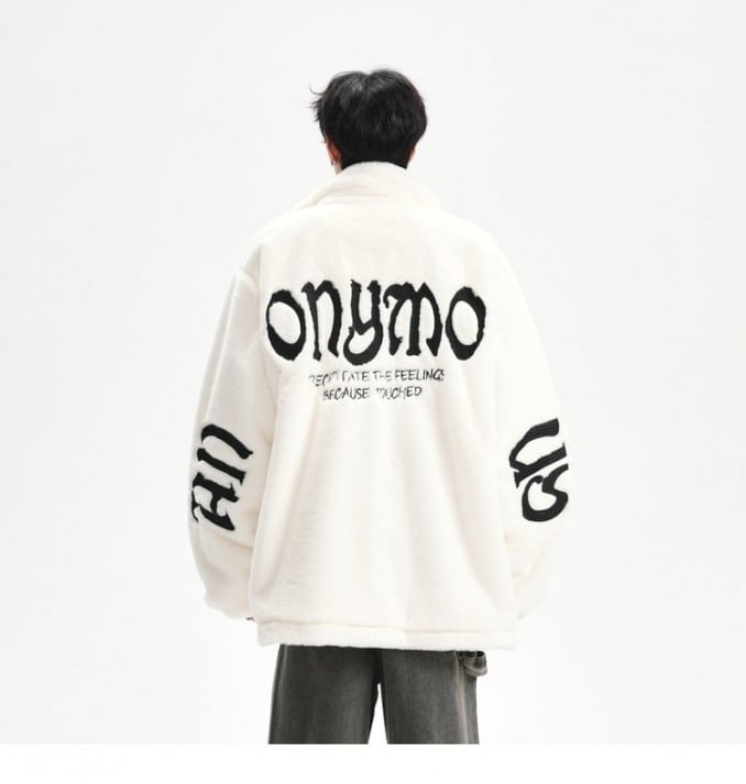 大好評 刺?ロゴ もこもこボア 3色展開 ジャケットE-12584