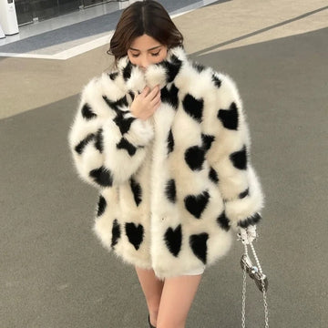 絶対欲しい 美人度アップもこもこボア厚手ジャケットE-12382