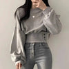 韓国風ファッション おしゃれ度高め 美人度アップ 全2色 トップスE-9446