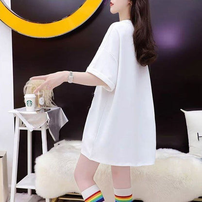 超人気 特別デザイン 美人度アップ ゆったり二色 半袖TシャツE-8038