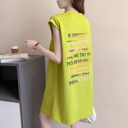 真夏も快適 着心地良い ファッション感満々 プリント全4色 ノースリーブ Tシャツ カットソーE-9161