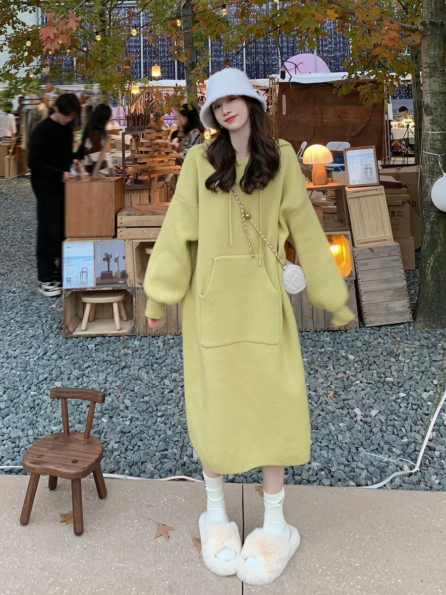 美人度アップ 4色 プラスベルベット 長袖 ニット セーター E-10217