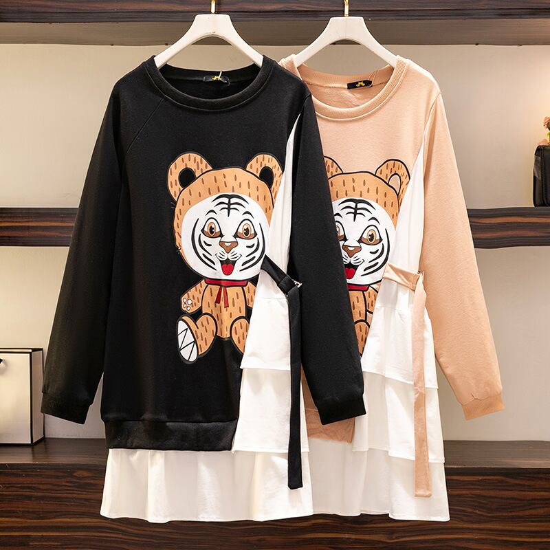 優しい雰囲気 2色 プラスベルベット 長袖 ニット セーター E-10397