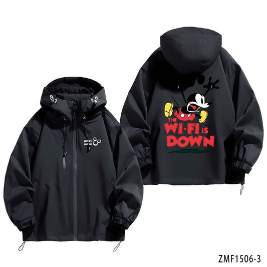 美人度アップ 防寒  撥水加工 バックビッグロゴ 男女兼用 3色展開 マウンテンパーカー E-12831