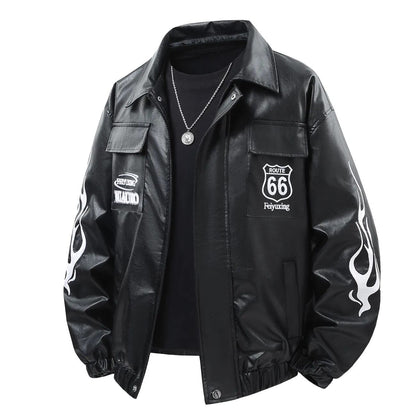 好感度100％  切り替え 2色選択 男女兼用 レザー ジャケットE-12549