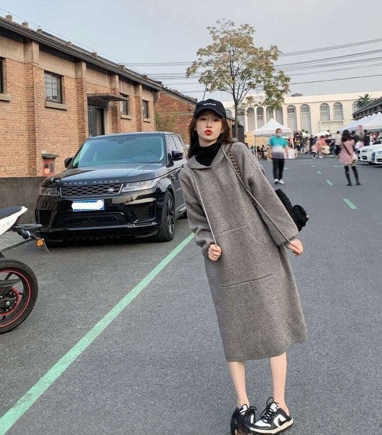 美人度アップ 4色 プラスベルベット 長袖 ニット セーター E-10217