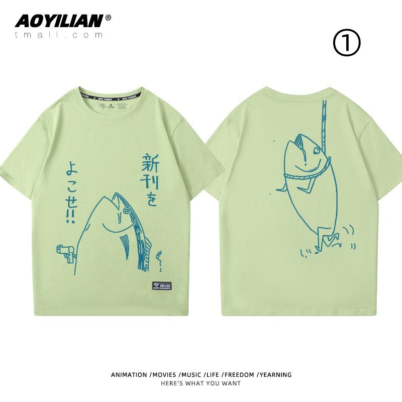 【人気ランキングNO.6】着回し力抜群　シンプル　おすすめ プリントロゴ 半袖 Tシャツ-A2632