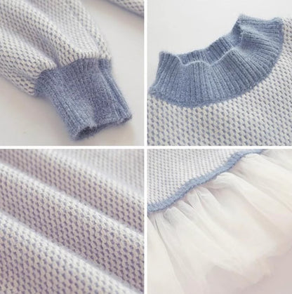 大人可愛いスウィートニットワンピース全2色E-4314