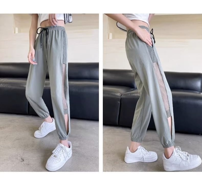 絶対欲しい ファッション カジュアル 速乾 メッシュ 涼しい 極薄 スポーツパンツE-6704