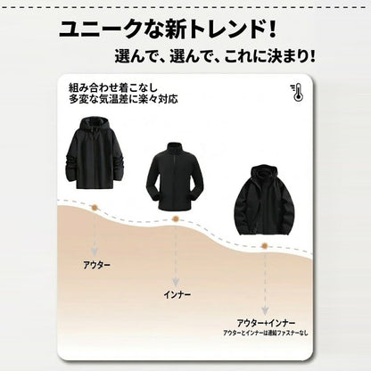 早い者勝ち 定番シンプル  防寒 超人気 撥水加工 6色 男女兼用 マウンテンジャケット   3way    ボアライナーE-12485
