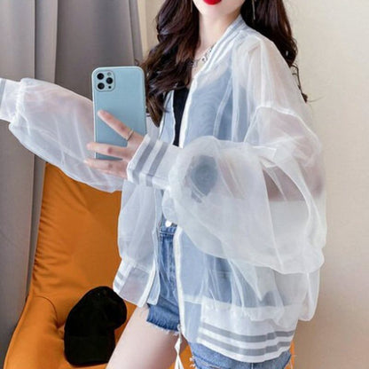 【ランキングNO.4】カジュアル UV対策 UVカット 透け感 日焼け対策 3色選択可 シャツE-3148