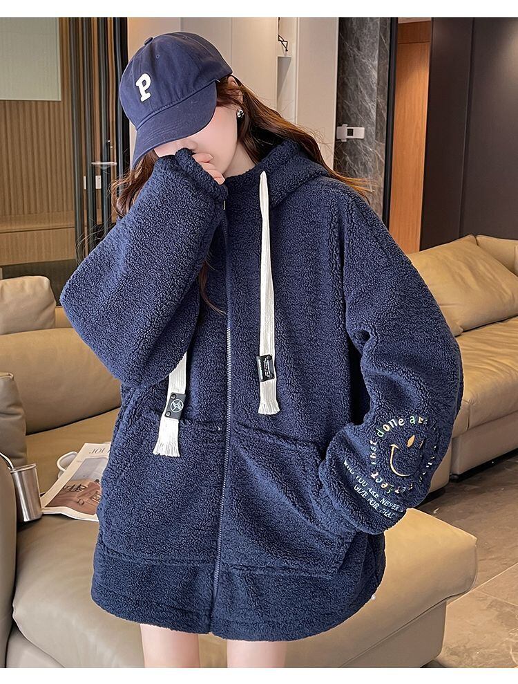 売り切れ必至 カジュアル 定番シンプル 2色選択 ラムフリース コート ボアジャケットE-9805