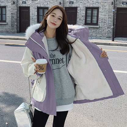 大活躍 デザイン 冬服 気質アップ 切り替え ダウンジャケット E-10047