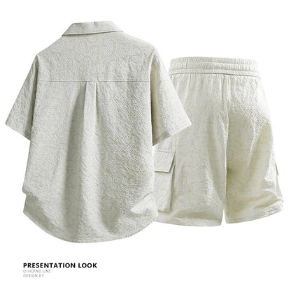 人気トレンド カジュアル 男女兼用 Tシャツ & ショーツ セットアップ E-80075