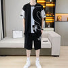 男女兼用 人気 カジュアル Tシャツ & ショーツ セットアップ E-80076