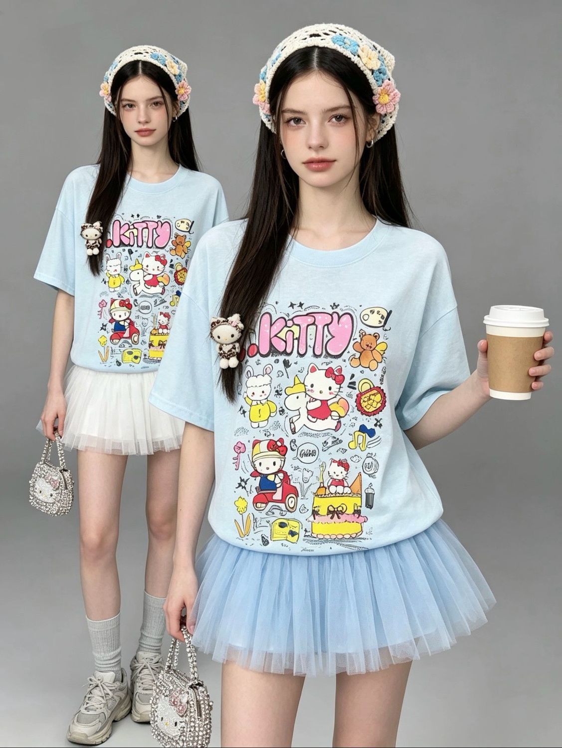 新作トレンド プリント カジュアル Tシャツ E-13470